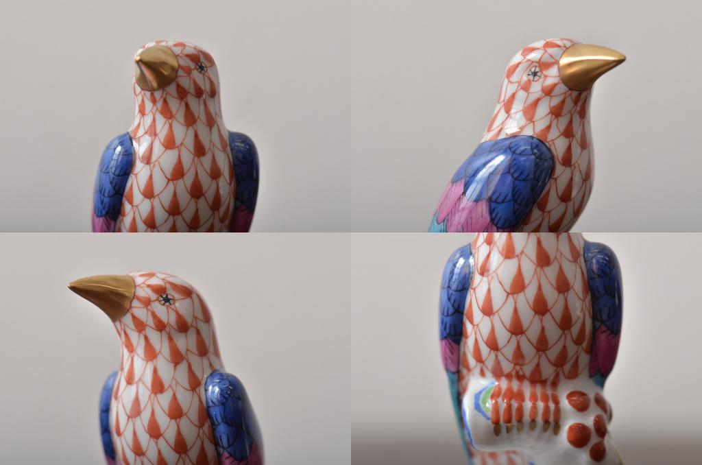 ハンガリー　HEREND(ヘレンド)　ウサギ　鳥　フィギュリン5個セット(R-043398)
