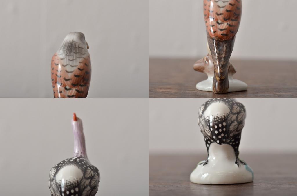ハンガリー　HEREND(ヘレンド)　ウサギ　鳥　フィギュリン5個セット(R-043398)