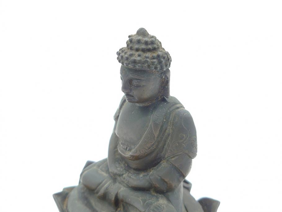 江戸〜明治期　時代物　古銅　坐像(釈迦如来?、阿弥陀如来?、仏教美術)(R-062346)