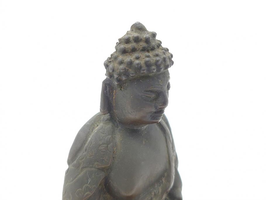 江戸〜明治期　時代物　古銅　坐像(釈迦如来?、阿弥陀如来?、仏教美術)(R-062346)