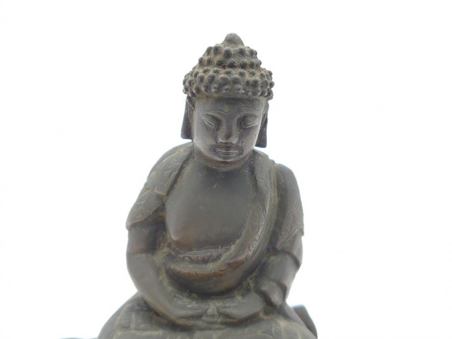 江戸〜明治期　時代物　古銅　坐像(釈迦如来?、阿弥陀如来?、仏教美術)(R-062346)