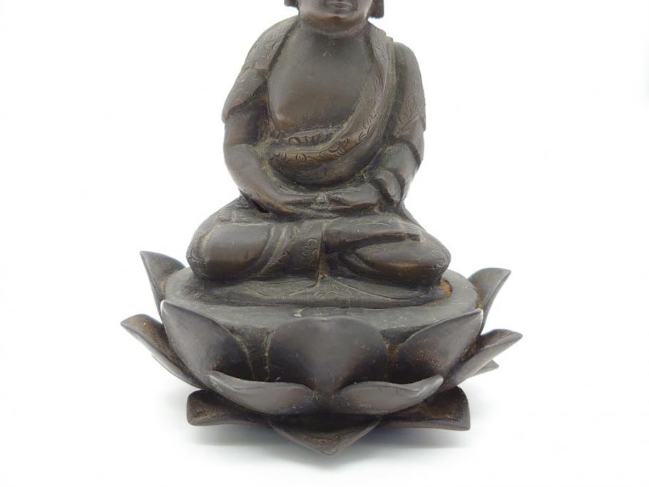 江戸〜明治期　時代物　古銅　坐像(釈迦如来?、阿弥陀如来?、仏教美術)(R-062346)