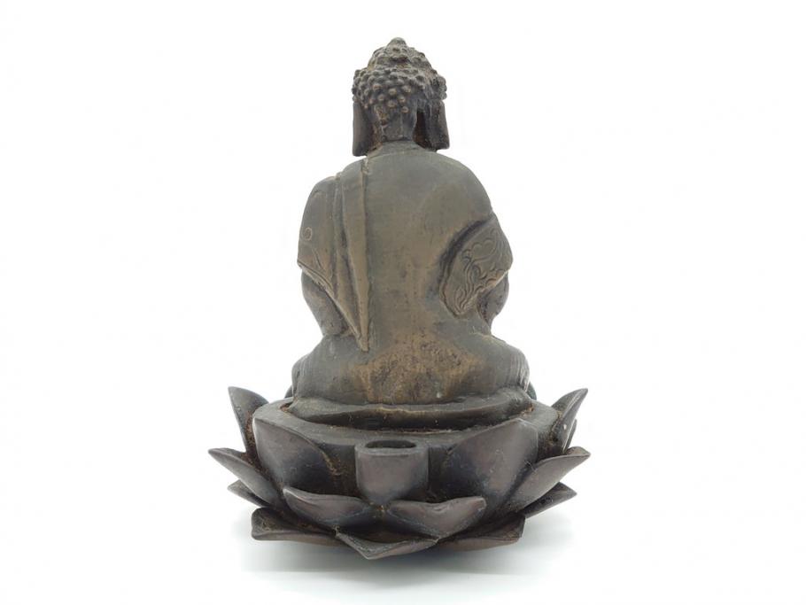 江戸〜明治期　時代物　古銅　坐像(釈迦如来?、阿弥陀如来?、仏教美術)(R-062346)