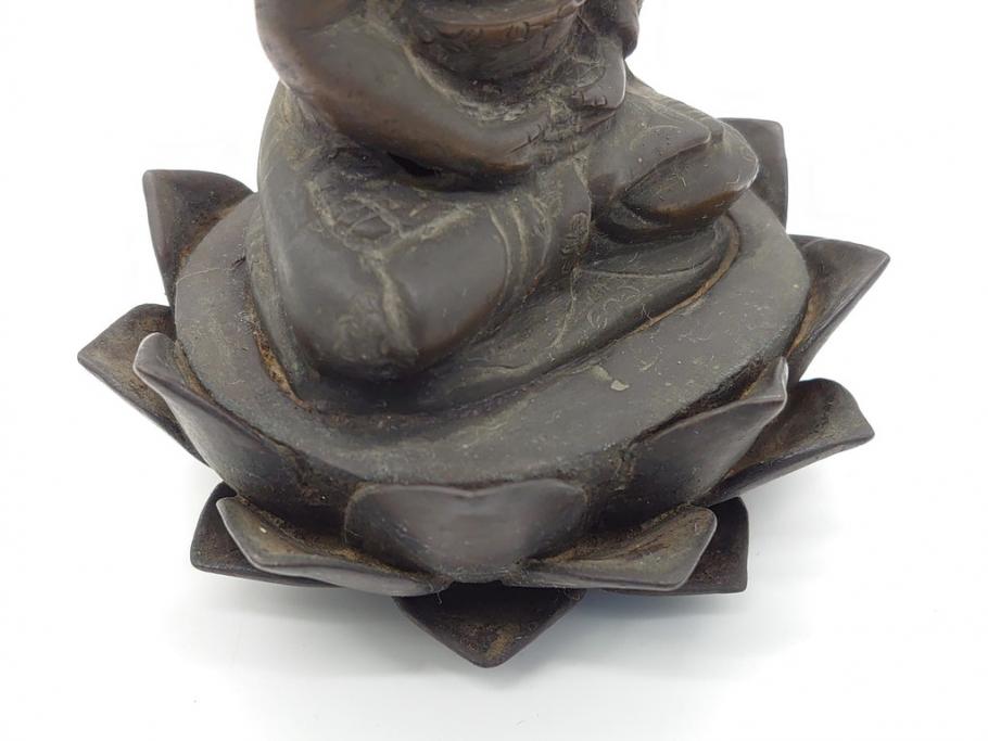 江戸〜明治期　時代物　古銅　坐像(釈迦如来?、阿弥陀如来?、仏教美術)(R-062346)
