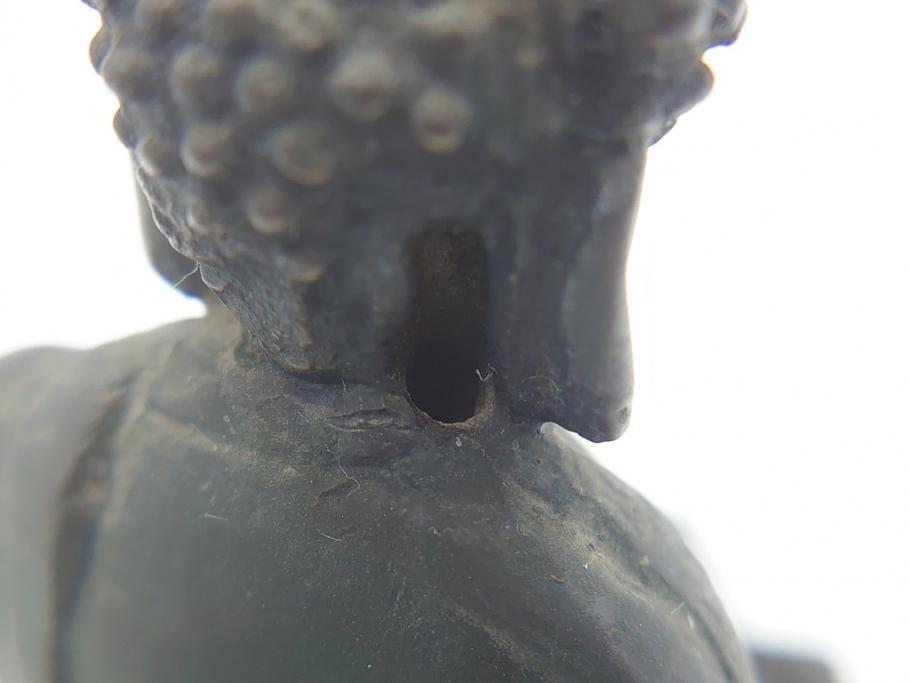 江戸〜明治期　時代物　古銅　坐像(釈迦如来?、阿弥陀如来?、仏教美術)(R-062346)