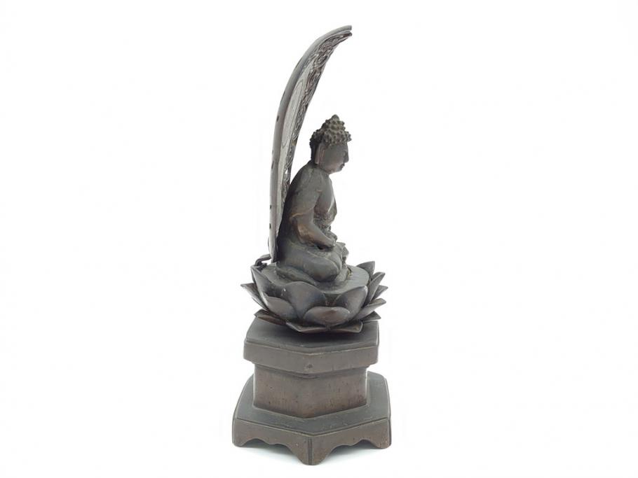江戸〜明治期　時代物　古銅　坐像(釈迦如来?、阿弥陀如来?、仏教美術)(R-062346)