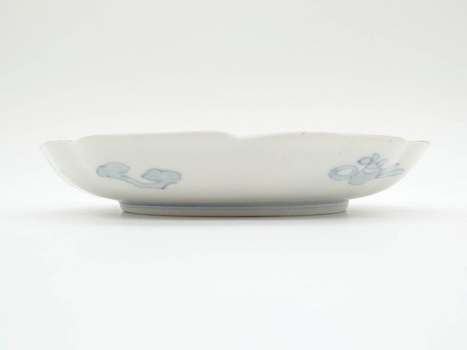 幕末期　伊万里　色絵　染付　約22cm　7寸　煌びやかな金彩が魅力的な中皿3枚セット(獅子、松竹、和食器、七寸)(R-070490)