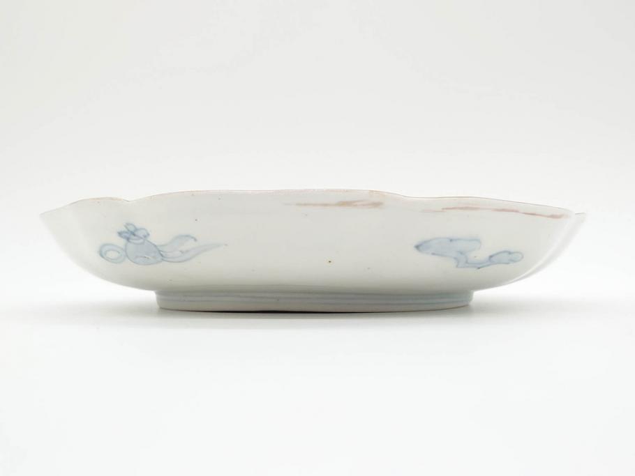 幕末期　伊万里　色絵　染付　約22cm　7寸　煌びやかな金彩が魅力的な中皿3枚セット(獅子、松竹、和食器、七寸)(R-070490)
