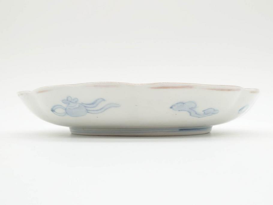 幕末期　伊万里　色絵　染付　約22cm　7寸　煌びやかな金彩が魅力的な中皿3枚セット(獅子、松竹、和食器、七寸)(R-070490)