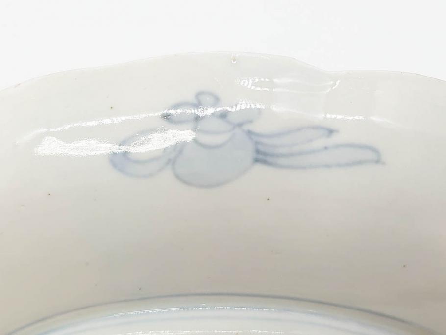 幕末期　伊万里　色絵　染付　約22cm　7寸　煌びやかな金彩が魅力的な中皿3枚セット(獅子、松竹、和食器、七寸)(R-070490)