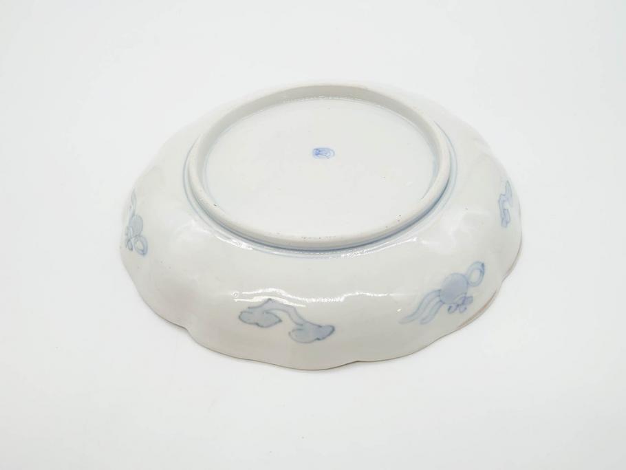 幕末期　伊万里　色絵　染付　約22cm　7寸　煌びやかな金彩が魅力的な中皿3枚セット(獅子、松竹、和食器、七寸)(R-070490)