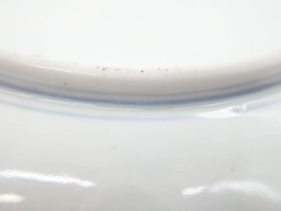 幕末期　伊万里　色絵　染付　約22cm　7寸　煌びやかな金彩が魅力的な中皿3枚セット(獅子、松竹、和食器、七寸)(R-070490)
