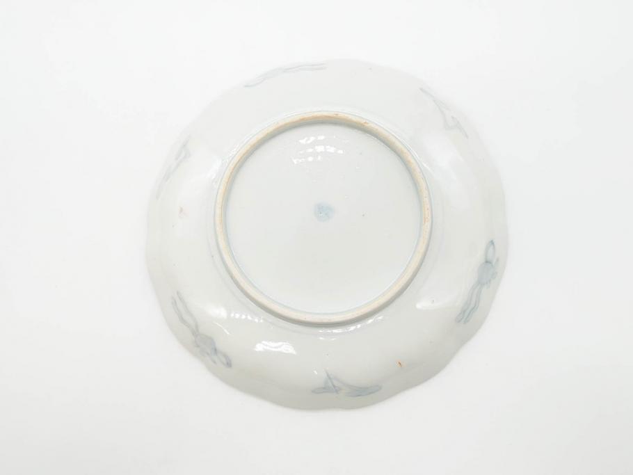 幕末期　伊万里　色絵　染付　約22cm　7寸　煌びやかな金彩が魅力的な中皿3枚セット(獅子、松竹、和食器、七寸)(R-070490)