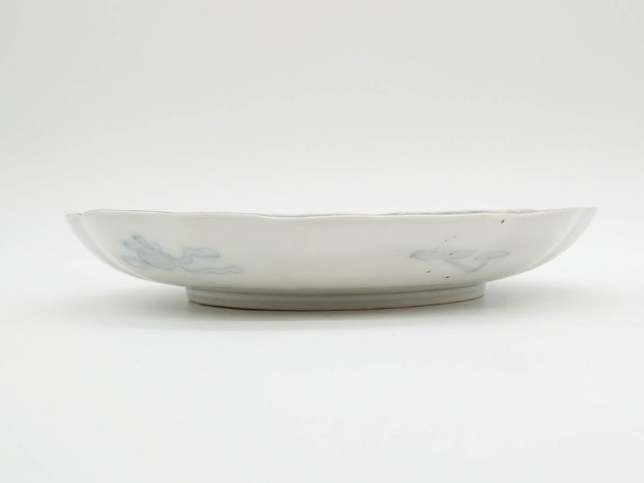 幕末期　伊万里　色絵　染付　約22cm　7寸　煌びやかな金彩が魅力的な中皿3枚セット(獅子、松竹、和食器、七寸)(R-070491)