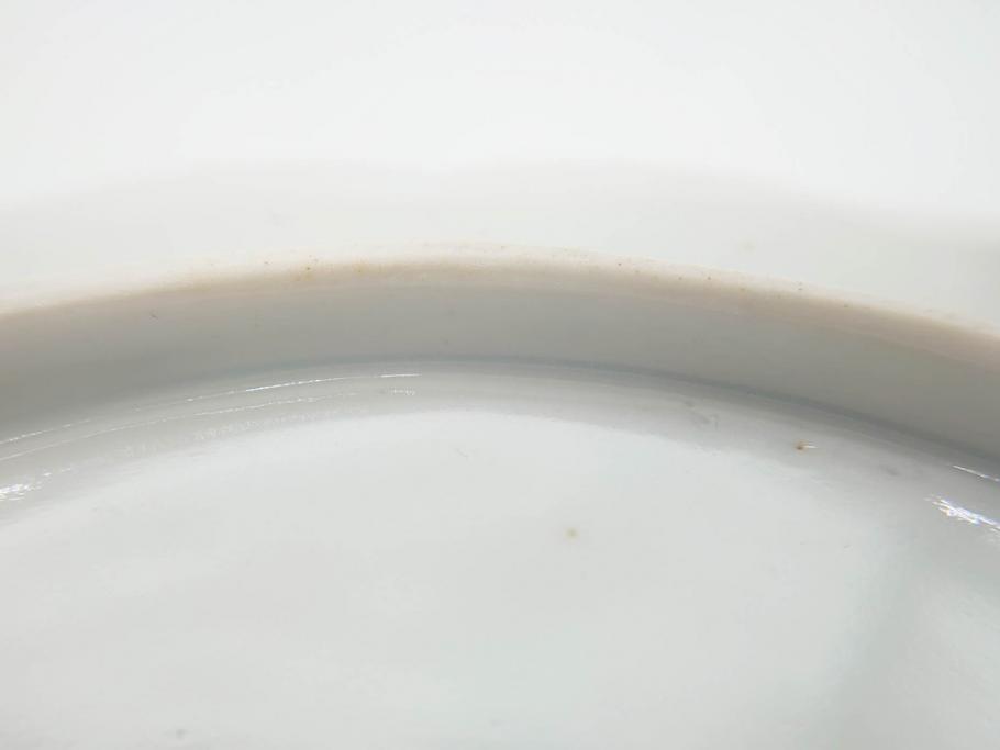 幕末期　伊万里　色絵　染付　約22cm　7寸　煌びやかな金彩が魅力的な中皿3枚セット(獅子、松竹、和食器、七寸)(R-070491)
