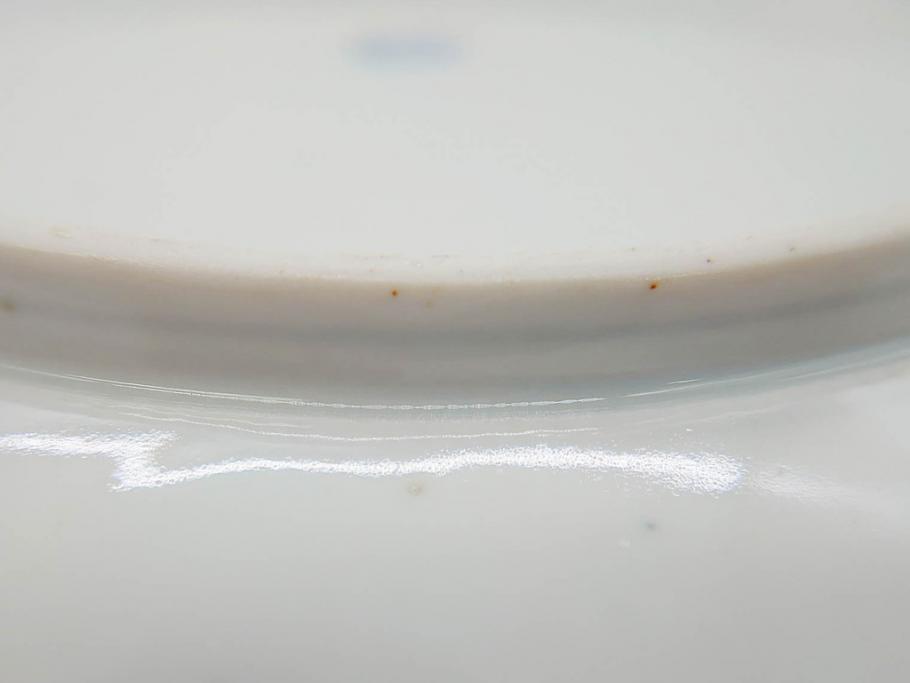 幕末期　伊万里　色絵　染付　約22cm　7寸　煌びやかな金彩が魅力的な中皿3枚セット(獅子、松竹、和食器、七寸)(R-070491)