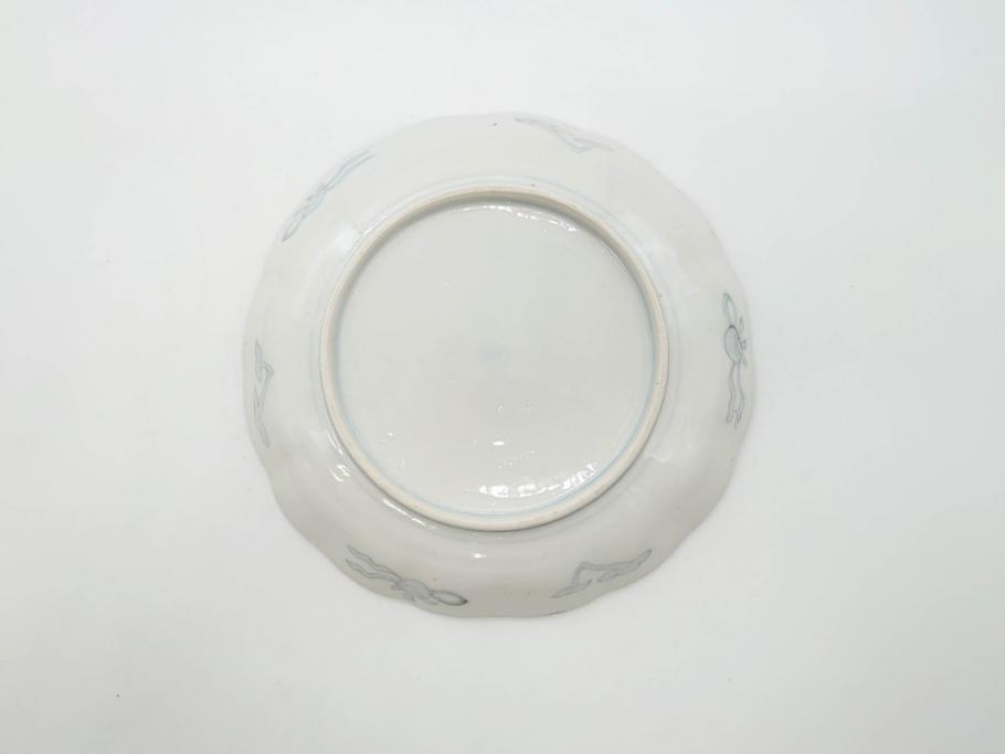 幕末期　伊万里　色絵　染付　約22cm　7寸　煌びやかな金彩が魅力的な中皿3枚セット(獅子、松竹、和食器、七寸)(R-070491)