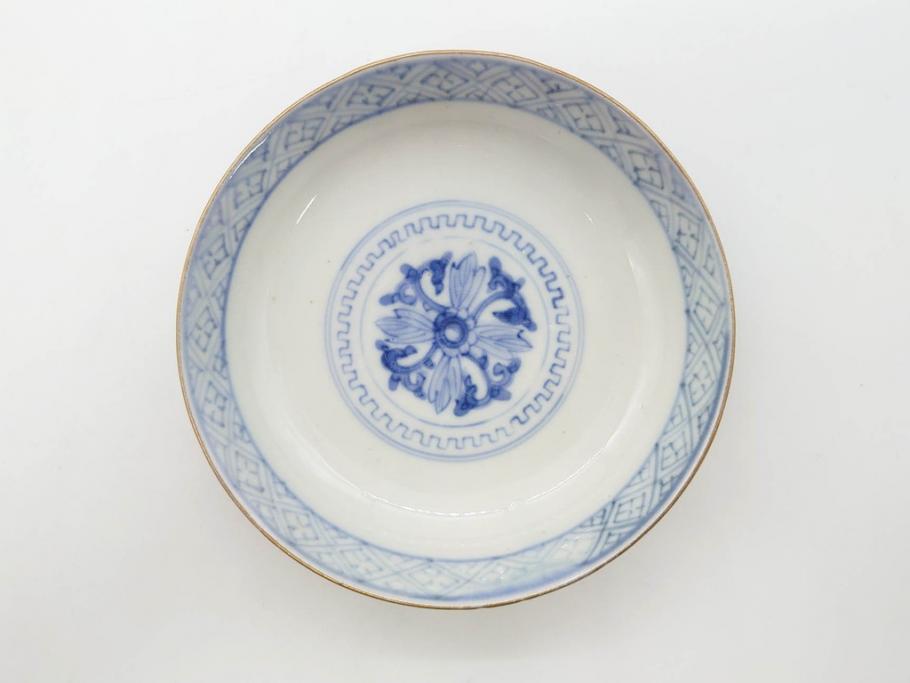 江戸期 古伊万里 金彩 色絵 約12cm 3.8寸 一つ一つ丁寧に絵付け