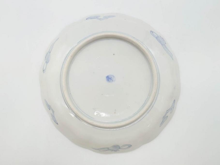 幕末期　伊万里　色絵　染付　約22cm　7寸　煌びやかな金彩が魅力的な中皿3枚セット(獅子、松竹、和食器、七寸)(R-070633)