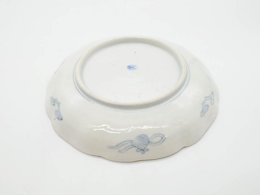 幕末期　伊万里　色絵　染付　約22cm　7寸　煌びやかな金彩が魅力的な中皿3枚セット(獅子、松竹、和食器、七寸)(R-070633)