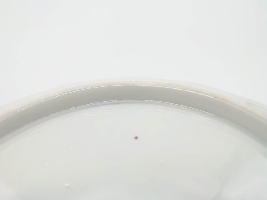 幕末期　伊万里　色絵　染付　約22cm　7寸　煌びやかな金彩が魅力的な中皿3枚セット(獅子、松竹、和食器、七寸)(R-070633)