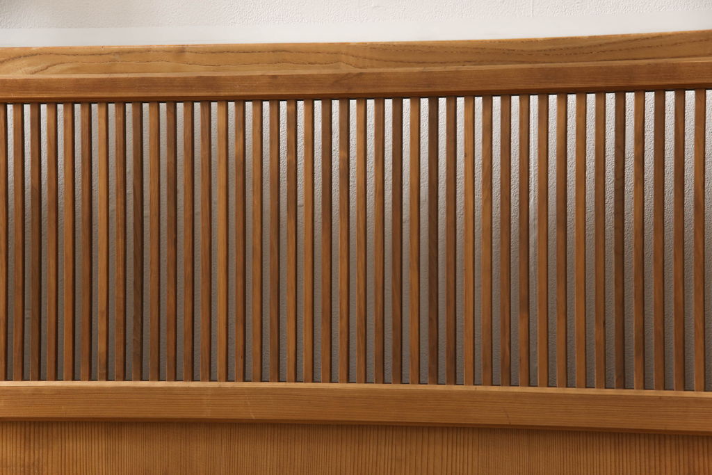 アンティーク建具　落ち着いた和の雰囲気を演出する格子戸4枚セット(引き戸、ガラス帯戸)(R-063382)