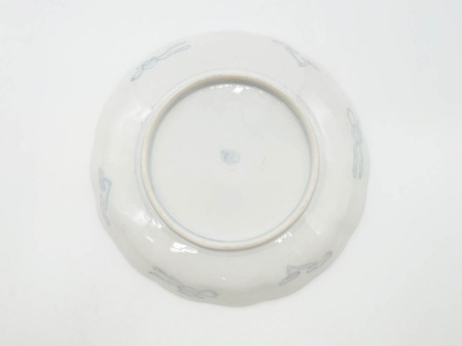 幕末期　伊万里　色絵　染付　約22cm　7寸　煌びやかな金彩が魅力的な中皿3枚セット(獅子、松竹、和食器、七寸)(R-070634)