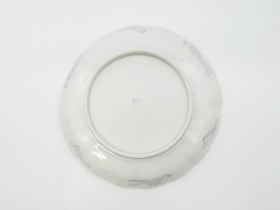 幕末期　伊万里　色絵　染付　約22cm　7寸　煌びやかな金彩が魅力的な中皿3枚セット(獅子、松竹、和食器、七寸)(R-070634)