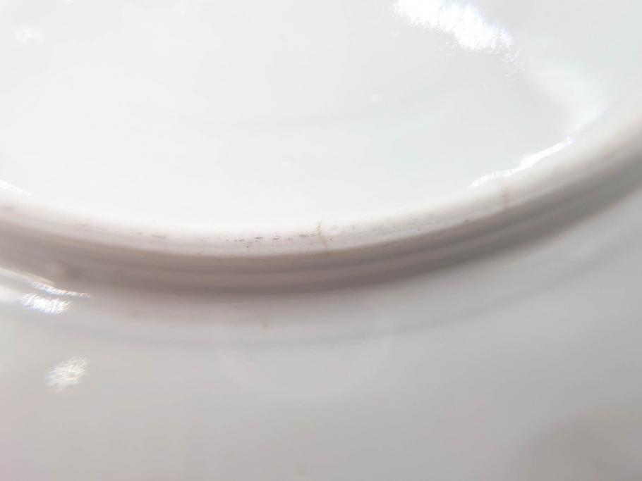 幕末期　伊万里　色絵　染付　約22cm　7寸　煌びやかな金彩が魅力的な中皿3枚セット(獅子、松竹、和食器、七寸)(R-070634)