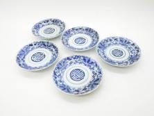 明治〜大正　九谷焼　色絵　茶器セット(急須、湯冷まし、茶碗、湯呑み、和食器)(R-045265)