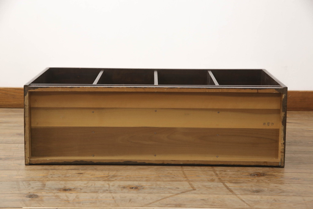 和製アンティーク　昭和レトロ　シンプルなデザインが取り入れやすい本棚(本立て、オープンラック、ブックシェルフ)(R-070181)