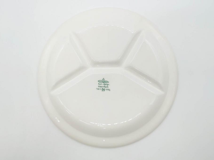 Figgjo(フィッギオ)　Market(マーケット)　仕切り付きで使いやすいランチプレート4枚セット(皿、北欧食器、Turi design)(R-070649)