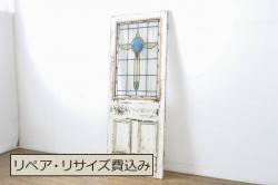 レトロ建具　昭和中期　和の風情を高める御簾戸2枚セット(簾戸、簀戸、葭戸、夏障子、夏戸、葦戸)(R-044192)