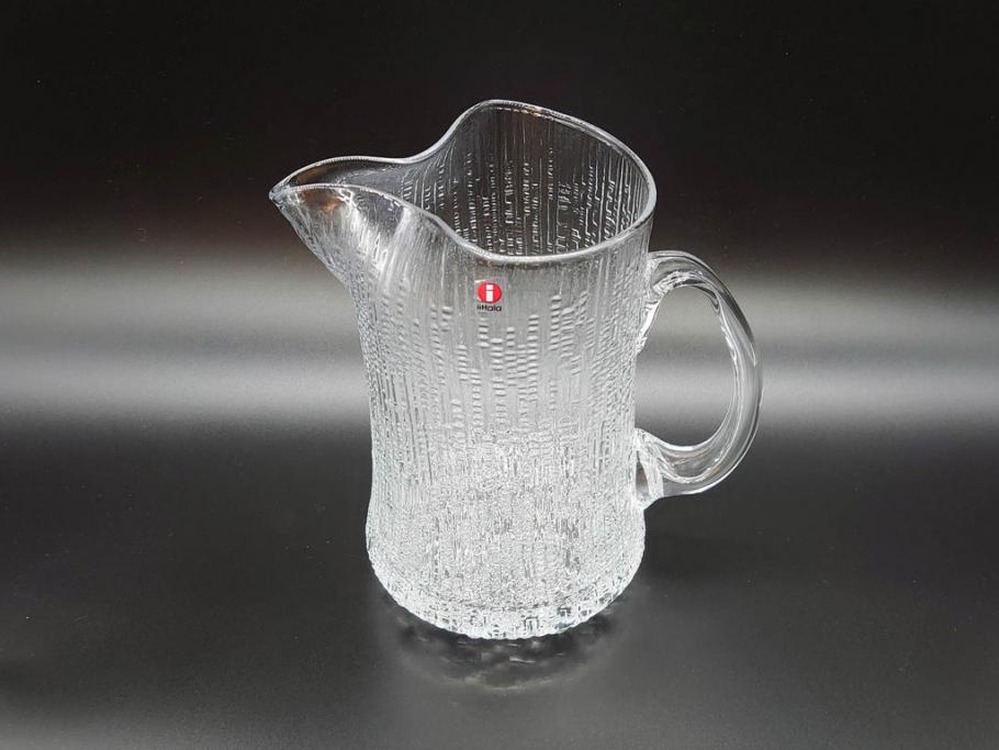 iittala(イッタラ)　Ultima Thule(ウルティマツーレ)シリーズ　Tapio Wirkkala(タピオ・ヴィルカラ) 1968　細部まで職人のこだわりが感じられるピッチャー(ガラス、北欧食器、箱付き)(R-070656)