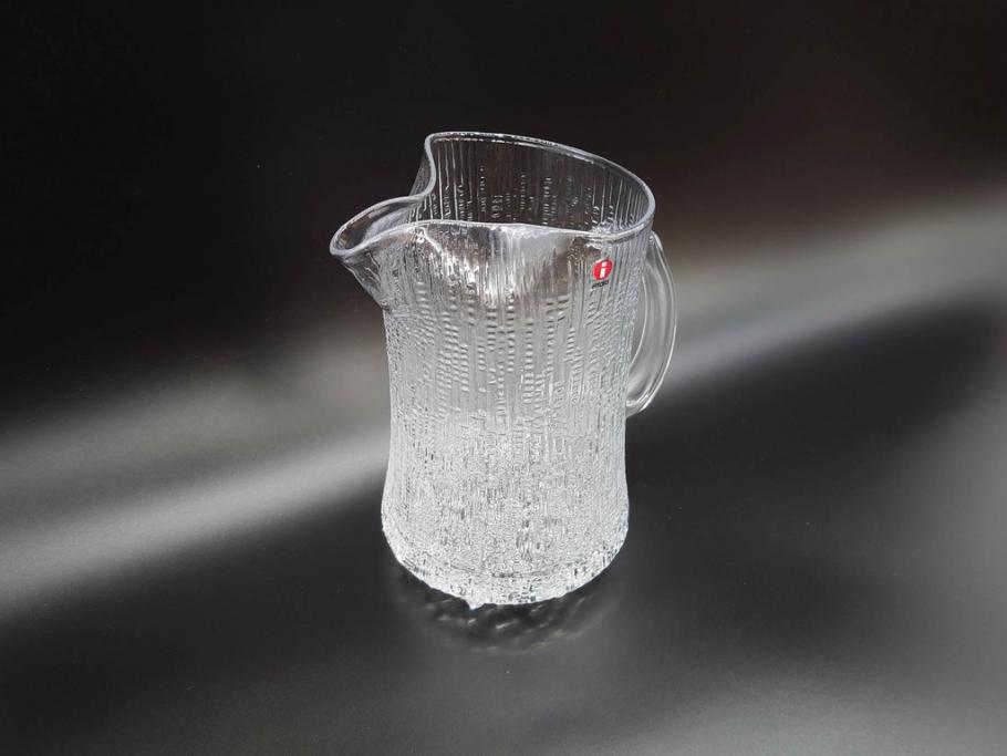 iittala(イッタラ)　Ultima Thule(ウルティマツーレ)シリーズ　Tapio Wirkkala(タピオ・ヴィルカラ) 1968　細部まで職人のこだわりが感じられるピッチャー(ガラス、北欧食器、箱付き)(R-070656)