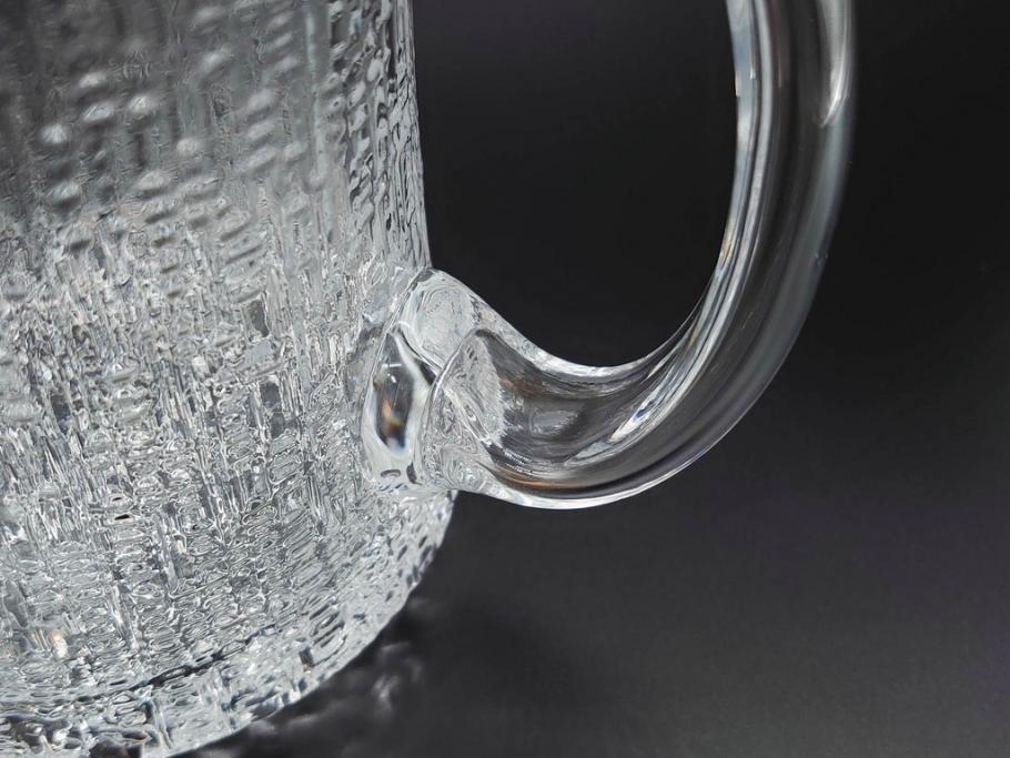 iittala(イッタラ)　Ultima Thule(ウルティマツーレ)シリーズ　Tapio Wirkkala(タピオ・ヴィルカラ) 1968　細部まで職人のこだわりが感じられるピッチャー(ガラス、北欧食器、箱付き)(R-070656)