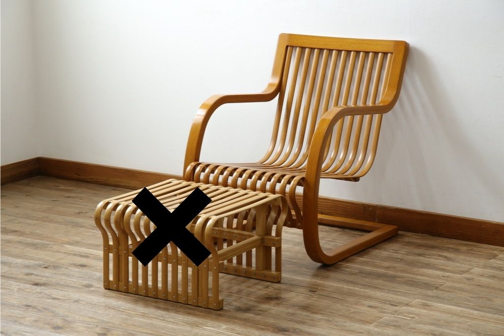 中古　美品　城所右文次デザイン　三越伊勢丹プロパティ・デザイン　Bamboo Chair　滑らかな曲線のデザインが目を惹くバンブーチェア(アームチェア、安楽椅子、ディスプレイ)(チェア定価約54万円)(R-084635)