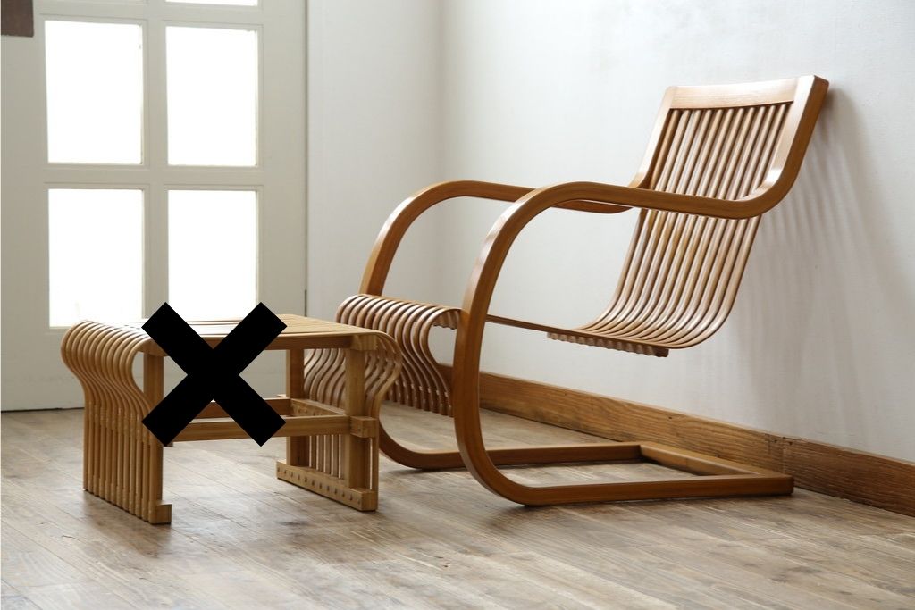 中古　美品　城所右文次デザイン　三越伊勢丹プロパティ・デザイン　Bamboo Chair　滑らかな曲線のデザインが目を惹くバンブーチェア(アームチェア、安楽椅子、ディスプレイ)(チェア定価約54万円)(R-084635)