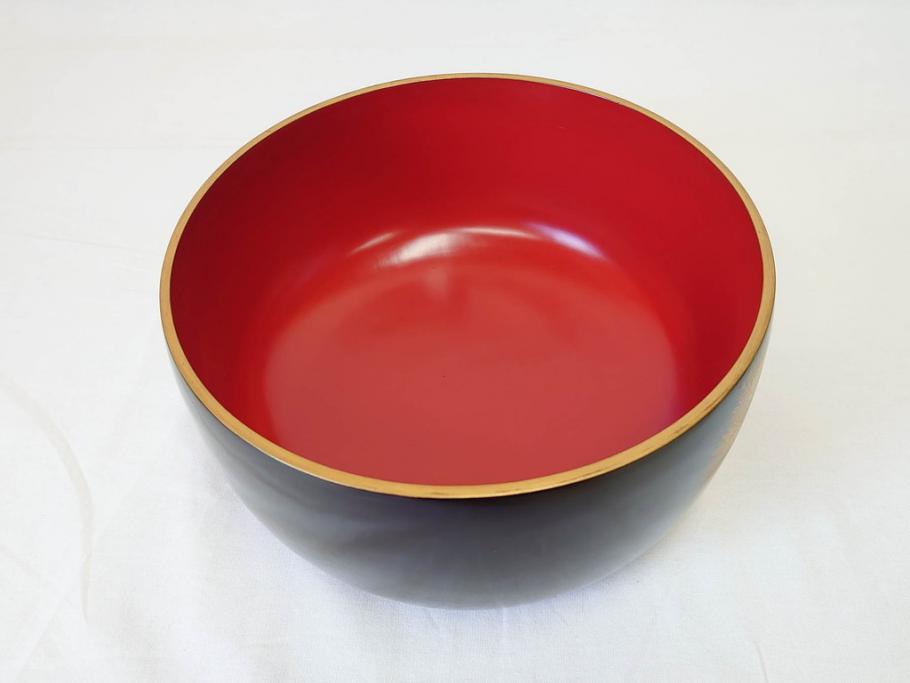 明治〜大正 木製漆器 緻密に描かれた松の金蒔絵が高級感溢れるお