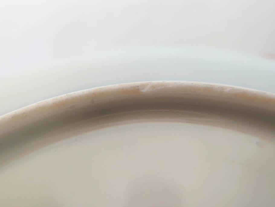 上手物　明治期　伊万里　二重角冨(角富)　金襴手　約17cm　5.6寸　精功に描かれた色絵が目を惹く中皿5枚セット(桃図、鳳凰、花鳥文、深皿、和皿、和食器、五寸六分)(R-070720)
