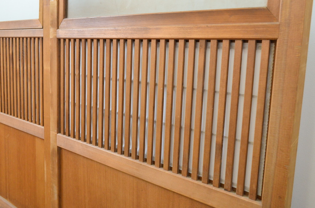 和製アンティーク 表裏で雰囲気が変わる裏障子付き 幅狭格子戸4