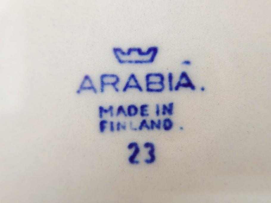 ARABIA FINLAND　Anemone(アネモネ)　Ulla Procope(ウラ・プロコッペ)　落ち着いた色合いが上品な雰囲気を高めるコーヒーカップ&ソーサー5客セット(アラビア、フィンランド、Sモデル、C&S、北欧食器)(R-070723)
