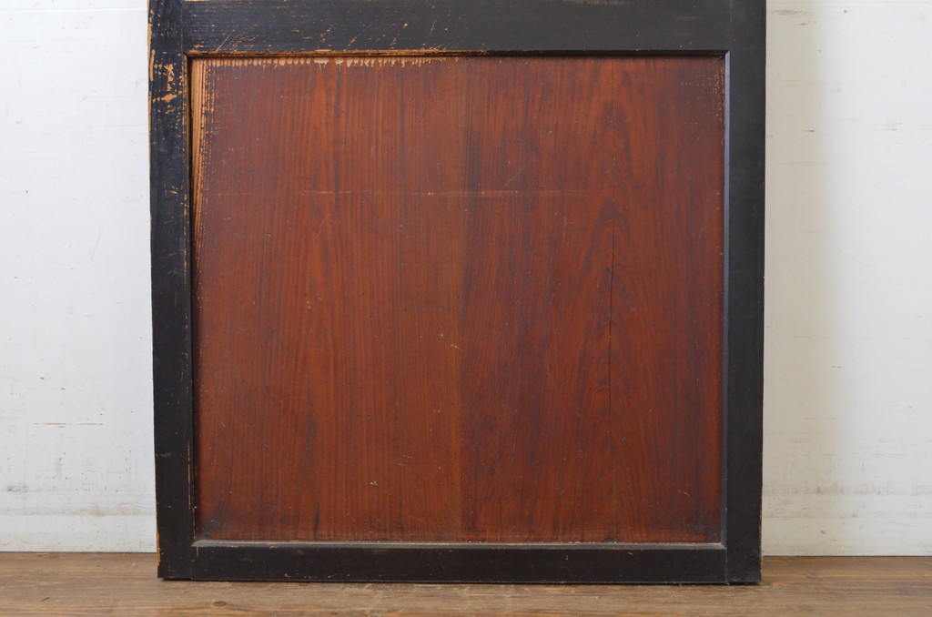 和製アンティーク　ツートーンカラーがおしゃれな帯戸1枚(板戸、引き戸、建具)(R-063698)