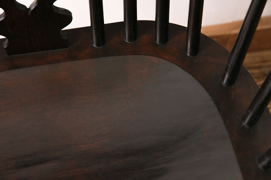 中古　松本民芸家具　#44A型　座り心地の良さと優美なデザインが魅力的なウィンザーチェア(アームチェア、椅子、ウインザーチェア)(定価約18万円)(R-048287)