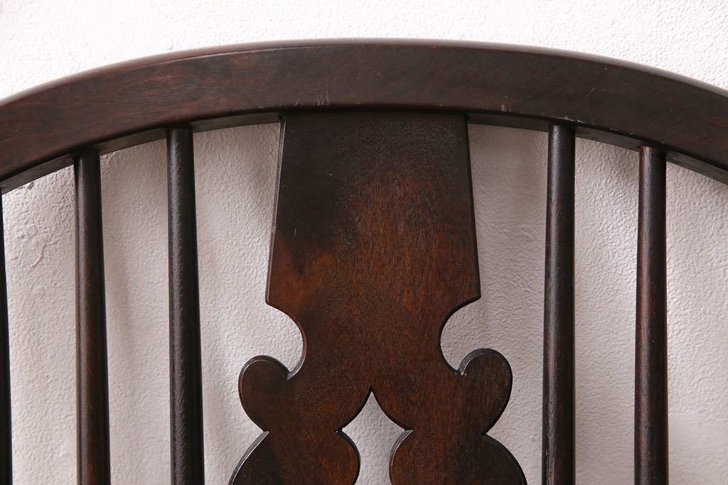中古　松本民芸家具　#44A型　座り心地の良さと優美なデザインが魅力的なウィンザーチェア(アームチェア、椅子、ウインザーチェア)(定価約18万円)(R-048290)