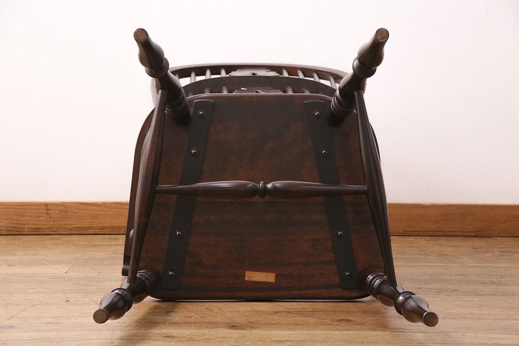 中古　松本民芸家具　#44A型　座り心地の良さと優美なデザインが魅力的なウィンザーチェア(アームチェア、椅子、ウインザーチェア)(定価約18万円)(R-048290)