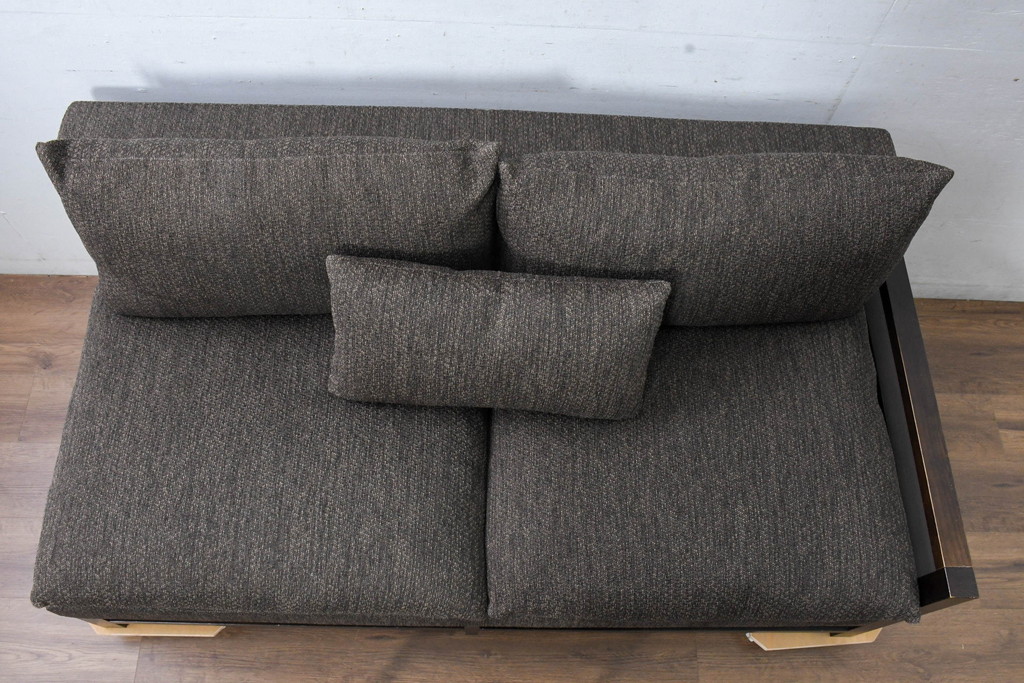 中古　超美品　展示品　Ritzwell(リッツウェル)　GRAND LEEWISE(グランドリーワイズ)　落ち着きあるシックなデザインが素敵な2人掛けソファ(2P、二人掛け、アームソファ)(定価約70万円)(R-084290)