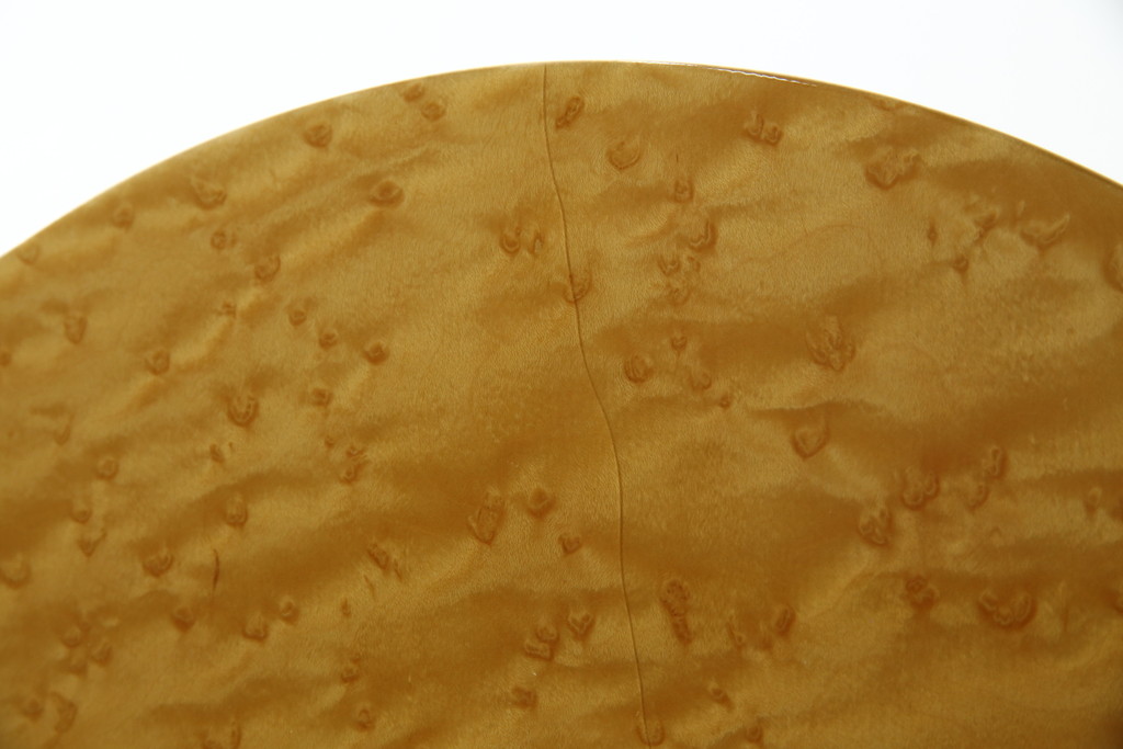 中古　美品!!　松創(MATSUSO・マツソウ)　エルテ　バーズアイメープルトップ　優背もたれのデザインがひときわ目を惹く芸術的なフォルムのダイニングチェア4脚セット(アームレスチェア、椅子、イス、バラ売り可能)(定価4脚で約56万円)(R-082745)