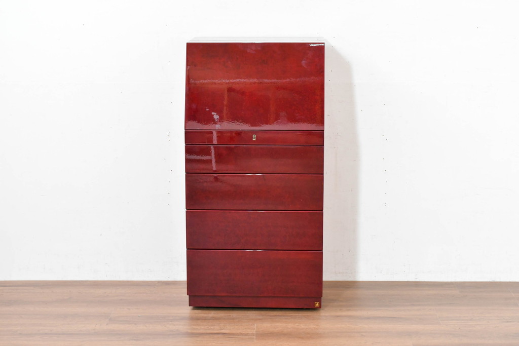 中古　展示品　超美品　キットファニチュア(KIT FURNITURE)　北谷家具　インテリア性と収納力を兼ね備えた優雅な佇まいのアクセサリーキャビネット(ジュエリーケース、ジュエリーボックス、サイドチェスト、引き出し)(定価約105万円)(R-084311)