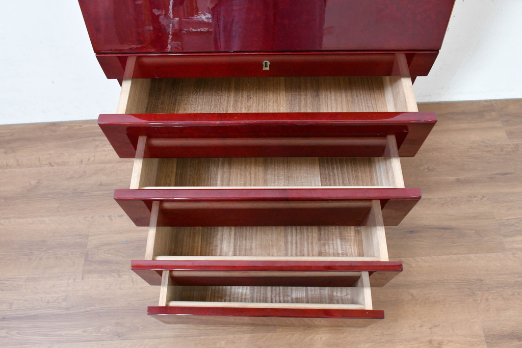 中古　展示品　超美品　キットファニチュア(KIT FURNITURE)　北谷家具　インテリア性と収納力を兼ね備えた優雅な佇まいのアクセサリーキャビネット(ジュエリーケース、ジュエリーボックス、サイドチェスト、引き出し)(定価約105万円)(R-084311)